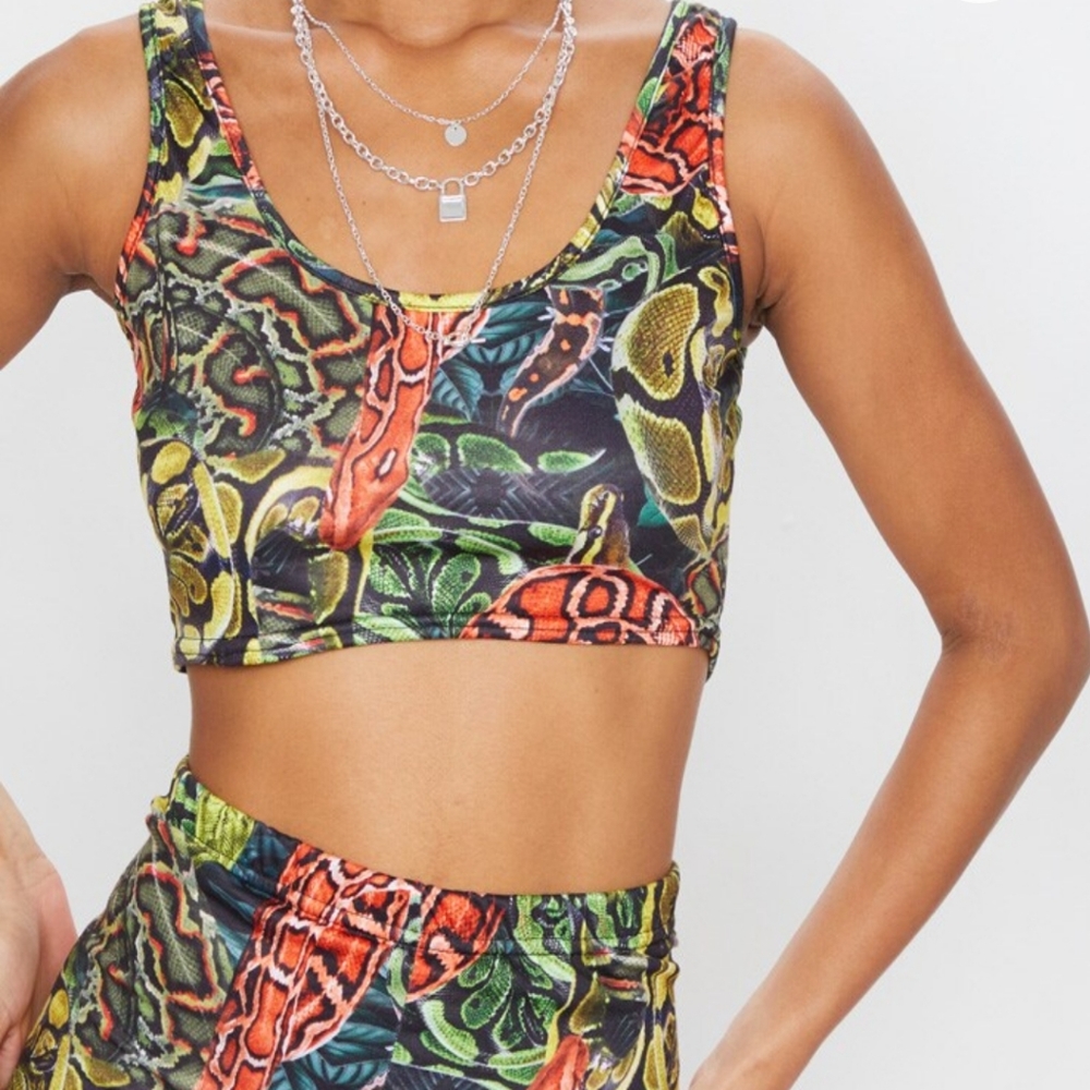 PLT 2-piece Crop Top & Biker Shorts SET